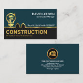 金ゴールドHandymanツリーバルブラインビルダ建築 名刺 (正面/裏面)