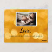 金ゴールドHappy New Year Photo Collage ポストカード (裏面)