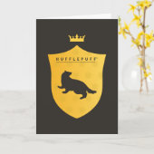 金ゴールドHUFFLEPUF™クラウン付きクレスト カード (黄色い花)