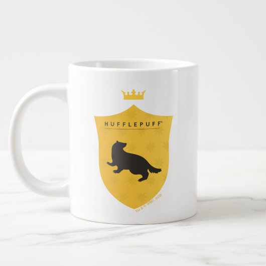 金ゴールドHUFFLEPUFF™クラウン付きクレスト ジャンボコーヒーマグカップ (左)