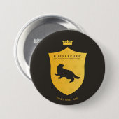 金ゴールドHUFFLEPUFF™クラウン付きクレスト 缶バッジ (正面&裏面)