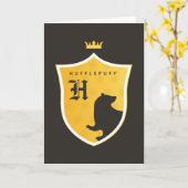 金ゴールドHUFFLEPUFF™輪郭付きクラウン カード (黄色い花)