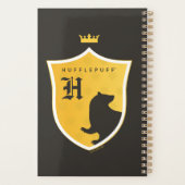 金ゴールドHUFFLEPUFF™輪郭付きクラウン プランナー手帳 (裏面)