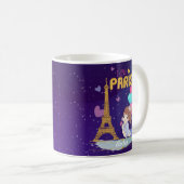 金ゴールドIラブパリエッフェルタワー コーヒーマグカップ (正面右)