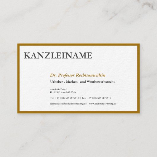 金ゴールドIDカード 名刺 (正面)