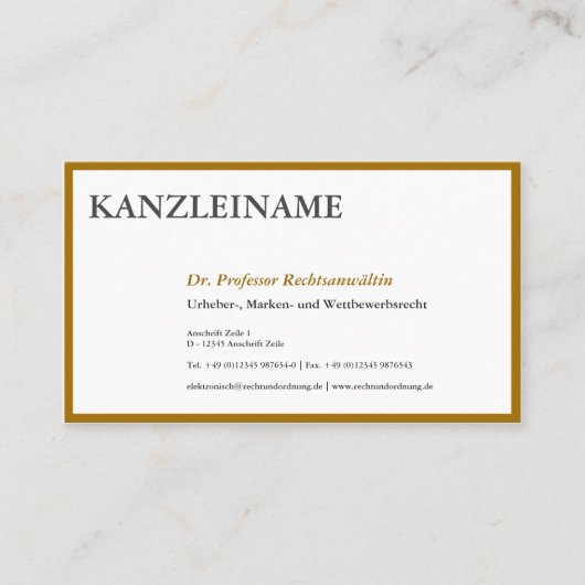 金ゴールドIDカード 名刺 (正面)