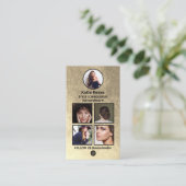 金ゴールドInstagram写真ソーシャルメディア後を追(米国) 名刺 (スタンド正面)