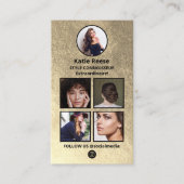 金ゴールドInstagram写真ソーシャルメディア後を追(米国) 名刺 (正面)