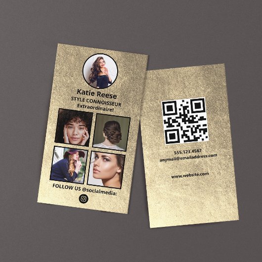 金ゴールドInstagram写真ソーシャルメディア後を追(米国) 名刺