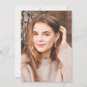 金ゴールドIvy Script From Parents Photo Red Decisation 案内状 (裏面)