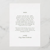 金ゴールドJoyが私たちのアーチ写真を見つけた 箔シーズンカード (裏面)