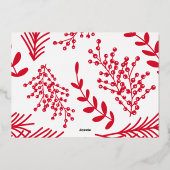 金ゴールドJOY JOYクリスマスフォトレッドフレーム 箔シーズンカード (裏面)