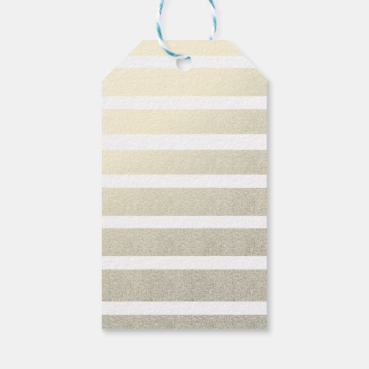 金ゴールドJoyeux Noelスクリプトモダンクリスマスツリー ギフトタグ (裏面)