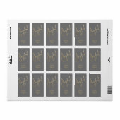 金ゴールドJOYFULオングレークリスマス差出人住所 ラベル (フルシート)