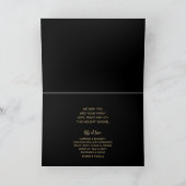 金ゴールドJOYFUL 5写真折り畳みブラッククリスマス シーズンカード (内部)