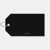 金ゴールドJOYFUL on Black Chrimas ギフトタグ (裏面横)