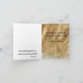 金ゴールドKJV聖なる書物、 経典クリスチャンクリスマス ノートカード (内部)