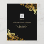 金ゴールドLACEブラックオールインワンウェディング日付を保存 チラシ (裏面)