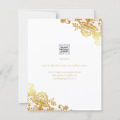 金ゴールドLACE予算オールインワンウェディング日付の保存 (裏面)