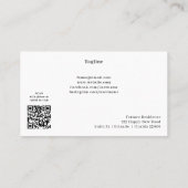 金ゴールドLibra Seal Coin & QR Code Astrology 名刺 (裏面)