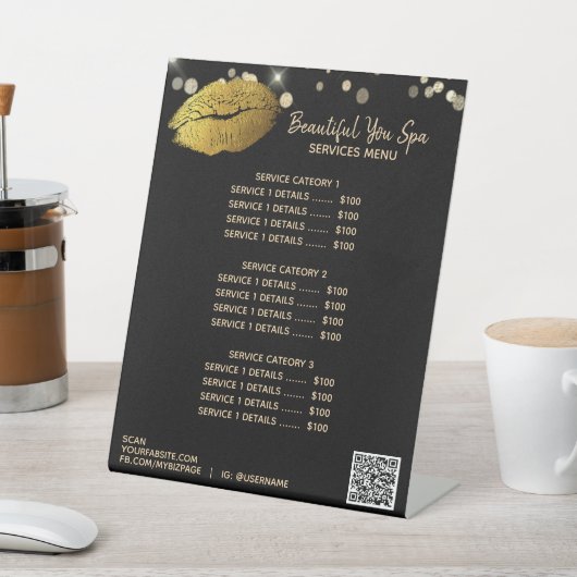 *~*金ゴールドLIPSテーブル天板テントペデスタルサイン 台座サイン (インサイチュ)