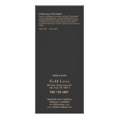 金ゴールドLotusマッサージセラピスト価格表メニュー ラックカード (裏面)