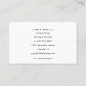 金ゴールドLotusロゴ |グレー | wellness massage yoga 名刺 (裏面)