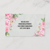 金ゴールドLotusロゴ | ピンク色の花 | Palm 名刺 (裏面)