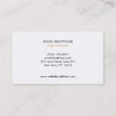 金ゴールドLotus Yogaと瞑想写真 名刺 (裏面)