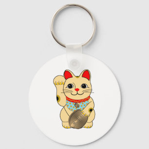 金ゴールドManeki Neko キーホルダー