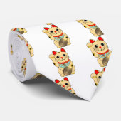 金ゴールドManeki Neko ネクタイ (ロール)