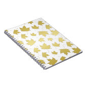 金ゴールドMAPLE葉の – フォトノートブック ノートブック (右側)