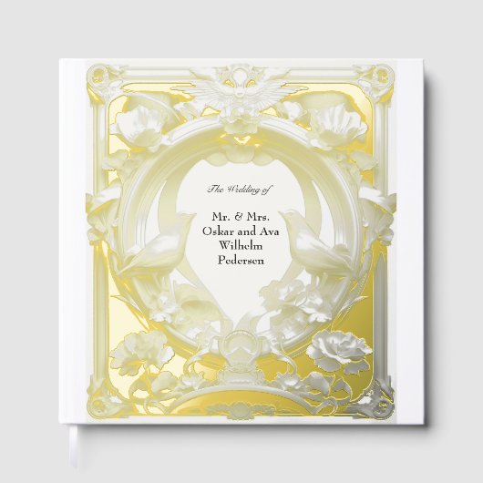 金ゴールド'nファーンモチーフアトリエ結婚ズ ゲストブック (正面)