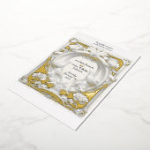 金ゴールド'nファーンモチーフアトリエ結婚ズ 箔招待状 (回転した状態)