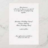 金ゴールド'nファーンモチーフアトリエ結婚ズ 箔招待状 (裏面)