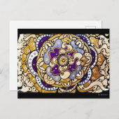 金ゴールドNラベンダーはがき ポストカード (正面/裏面)