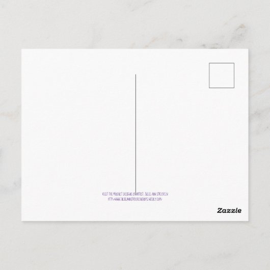 金ゴールドNラベンダーはがき ポストカード (裏面)