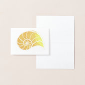 金ゴールドNautilusシェルカ空白のード 箔カード (ディスプレー)