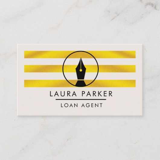 金ゴールドNIBローン署名業者ライター作家事業 名刺 (正面)