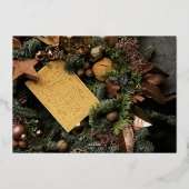 金ゴールドON GREEN HAPPY NEW YEAR 2024シーズンの挨拶 箔シーズンカード (裏面)