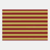 金ゴールドOn Red Mandala Wrapping Sheet Set of 3 ラッピングペーパーシート (正面2)