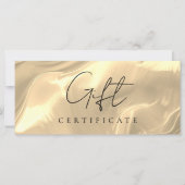 金ゴールドOpal石バックグラウンドギフト証明書カード (正面)