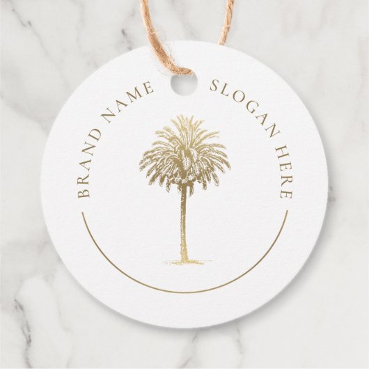 金ゴールドPalm Treeロゴ フェイバータグ (裏面)