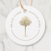 金ゴールドPalm Treeロゴ フェイバータグ (正面)