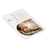 金ゴールドPalm Tree Arch Photo 結婚's Thank You マグネット (右側)