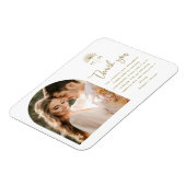 金ゴールドPalm Tree Arch Photo 結婚's Thank You マグネット (左側)