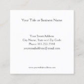 金ゴールドPaw印刷(ハートSquare名刺付き) スクエア名刺 (裏面)