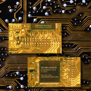金ゴールドPCB、プリント回路 – テクノロジエンジニアリング 名刺