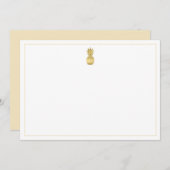 金ゴールドPineappleノートカード ノートカード (正面/裏面)