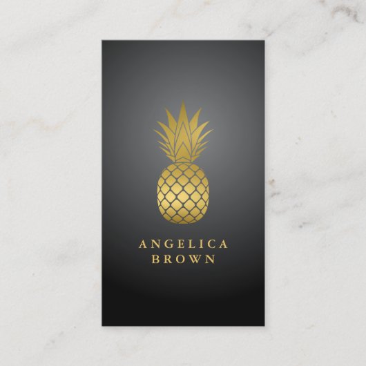 金ゴールドPineapple名刺 名刺 (正面)